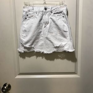 White jean mini skirt from American Eagle